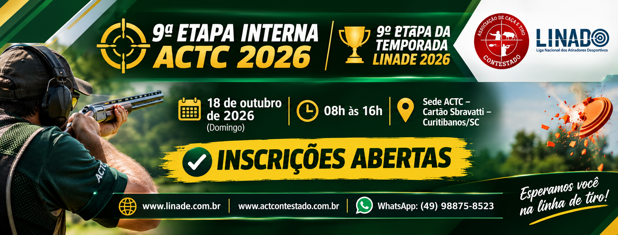 Participe 9 Etapa Interna ACTC e Linade 2026