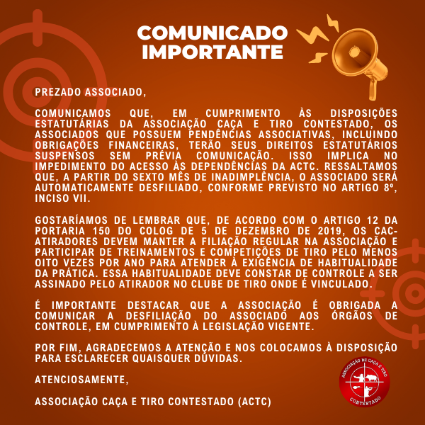 Comunicado Importante - ACTC